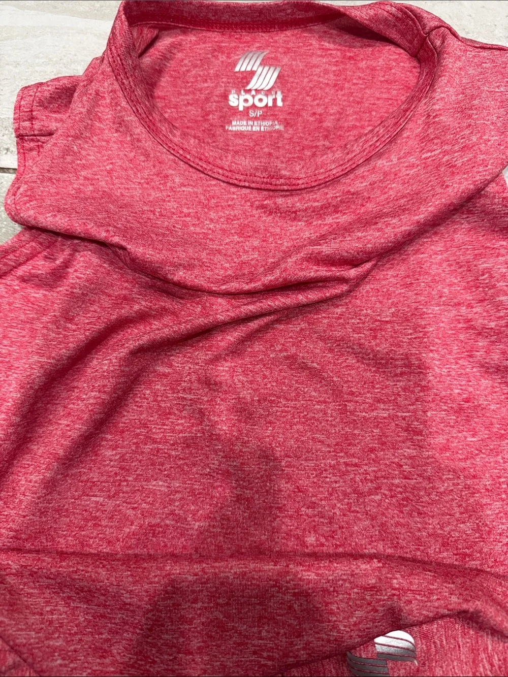 The Children's Place Red Heathered Sleeveless Athletic Tank